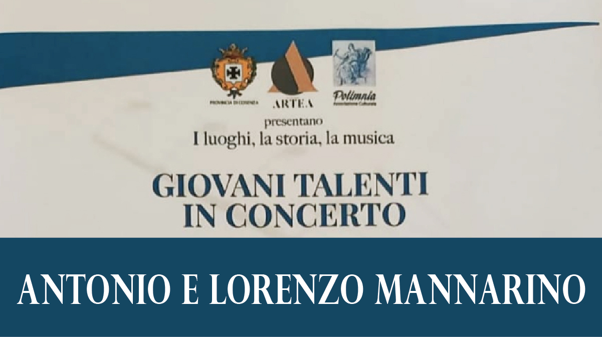 Due giovani talenti di Castrolibero in concerto al Salone degli Specchi della Provincia di Cosenza